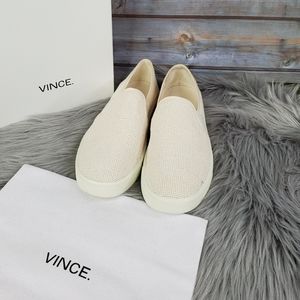NWT Vince Preston White Slip On Sneakers